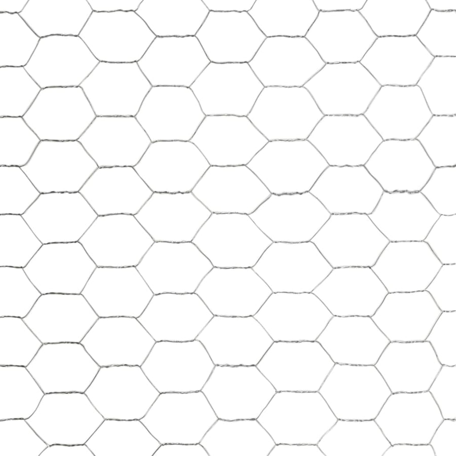 Kippengaas 25x1,5 m gegalvaniseerd staal zilverkleurig