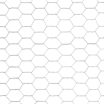 Kippengaas 25x1,5 m gegalvaniseerd staal zilverkleurig