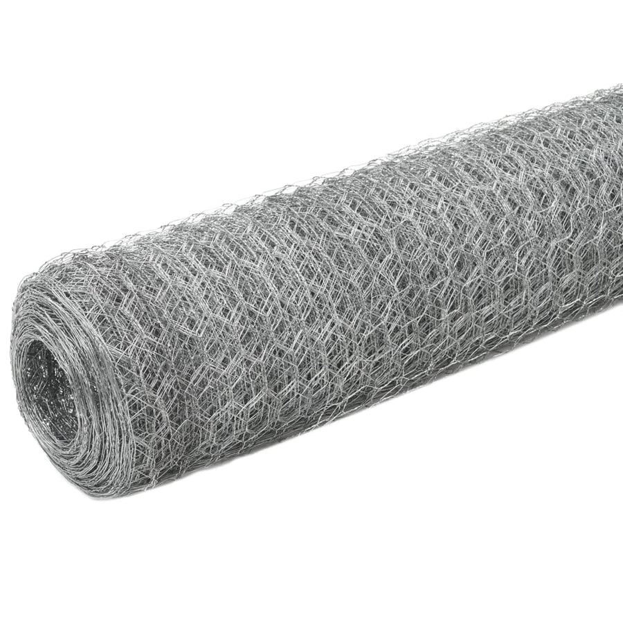 Kippengaas 25x1,2 m gegalvaniseerd staal zilverkleurig 1.2 m