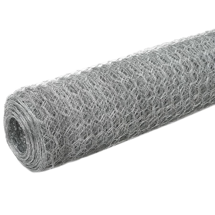 Kippengaas 25x1,5 m gegalvaniseerd staal zilverkleurig 1.5 m