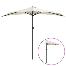 Balkonparasol Half Met Aluminium Paal 270X144 Cm Kleurig Zand