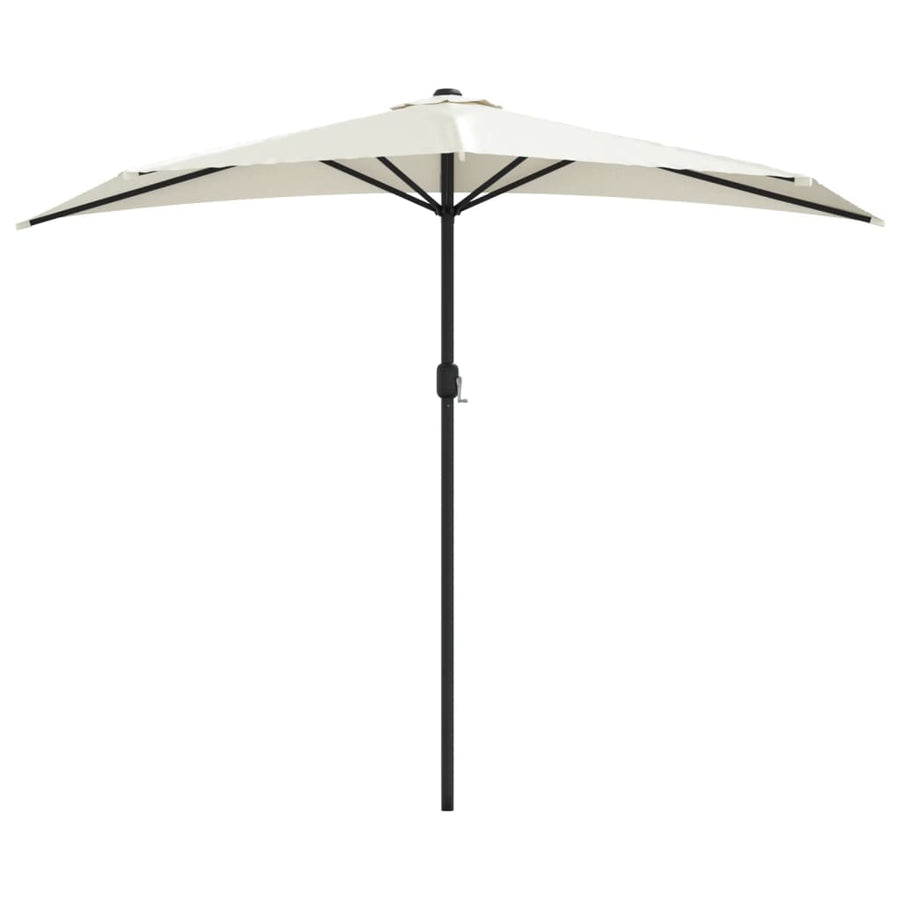 Balkonparasol Half Met Aluminium Paal 270X144 Cm Kleurig Zand