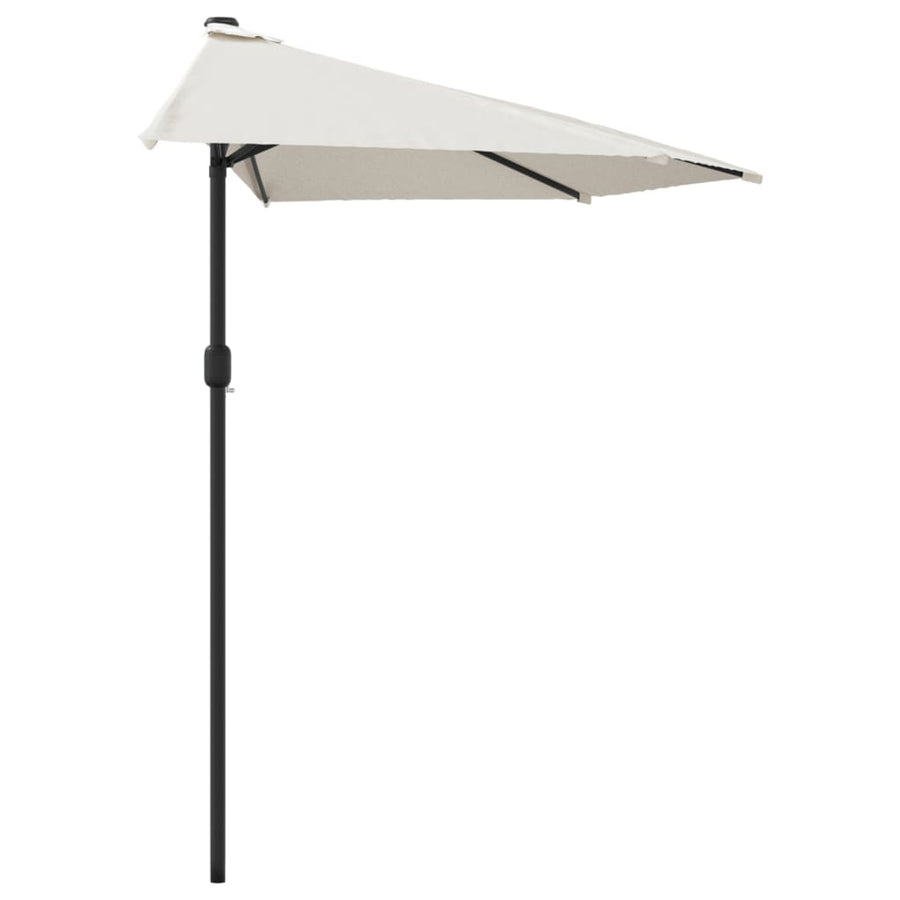 Balkonparasol Half Met Aluminium Paal 270X144 Cm Kleurig Zand