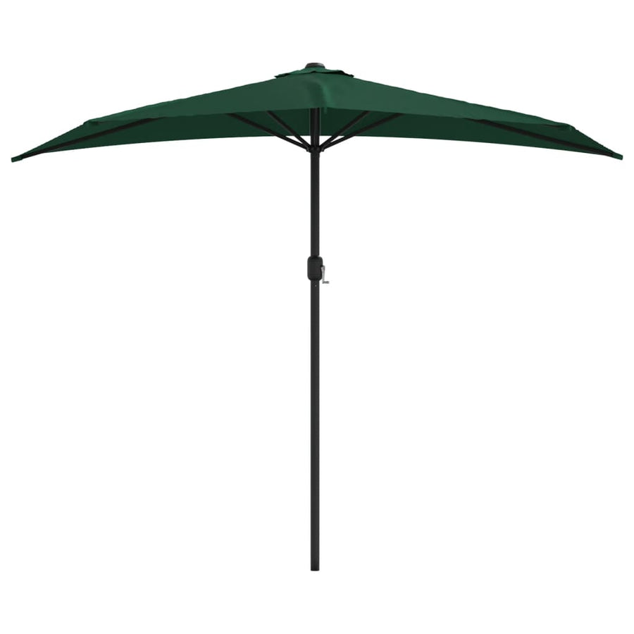 Balkonparasol Half Met Aluminium Paal 270X144 Cm Groen