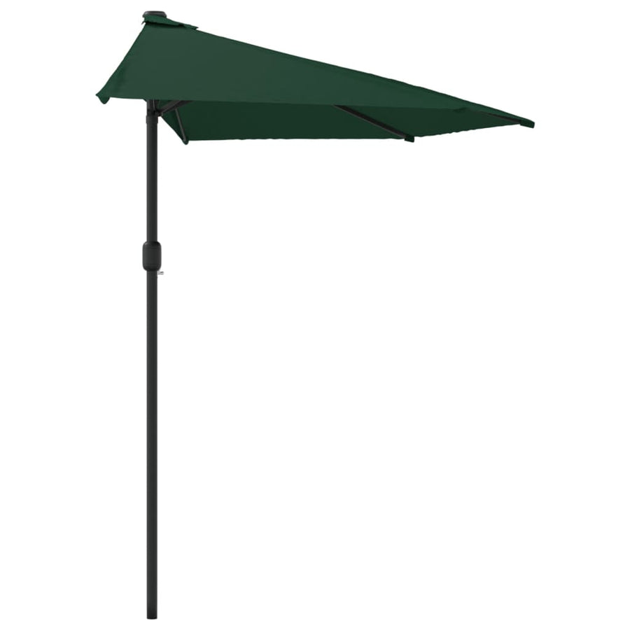 Balkonparasol Half Met Aluminium Paal 270X144 Cm Groen