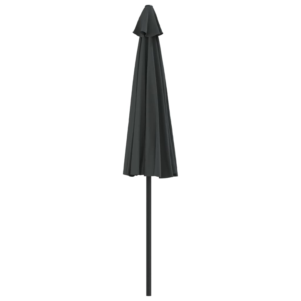 Balkonparasol Half Met Aluminium Paal 270X144 Cm Antraciet