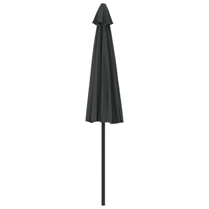 Balkonparasol Half Met Aluminium Paal 270X144 Cm Antraciet