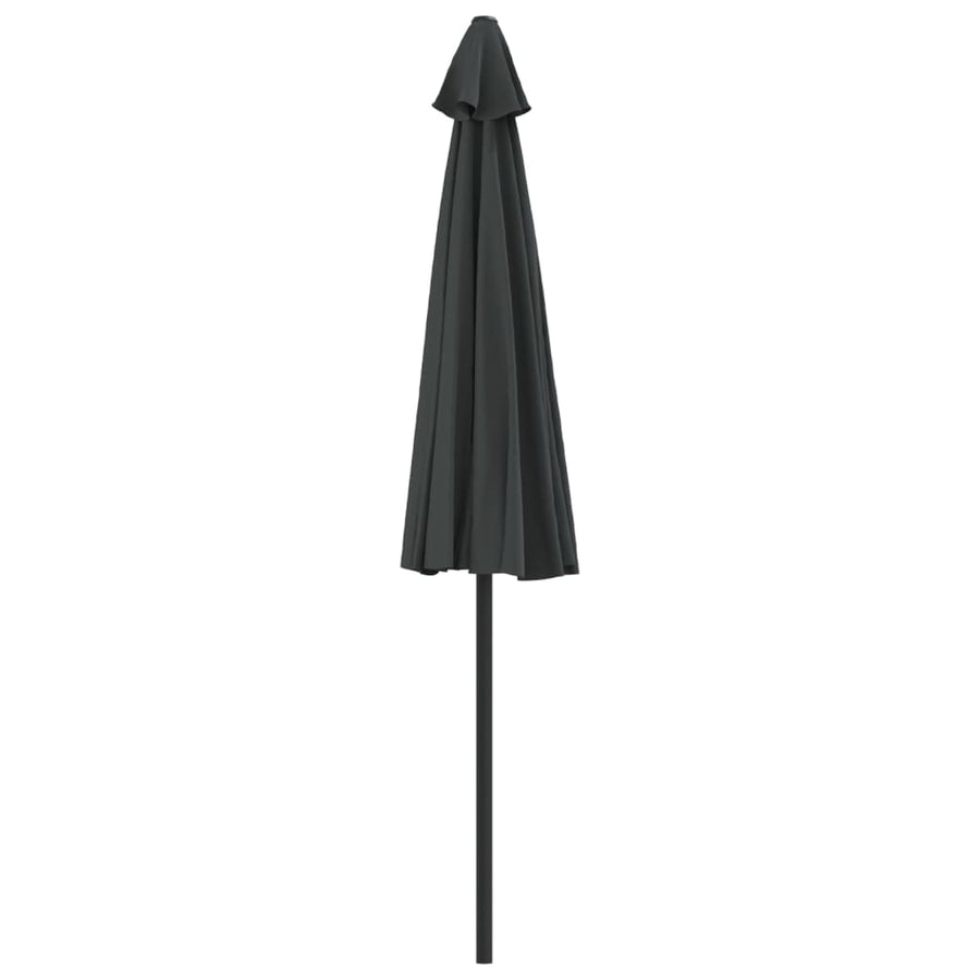 Balkonparasol Half Met Aluminium Paal 270X144 Cm Antraciet