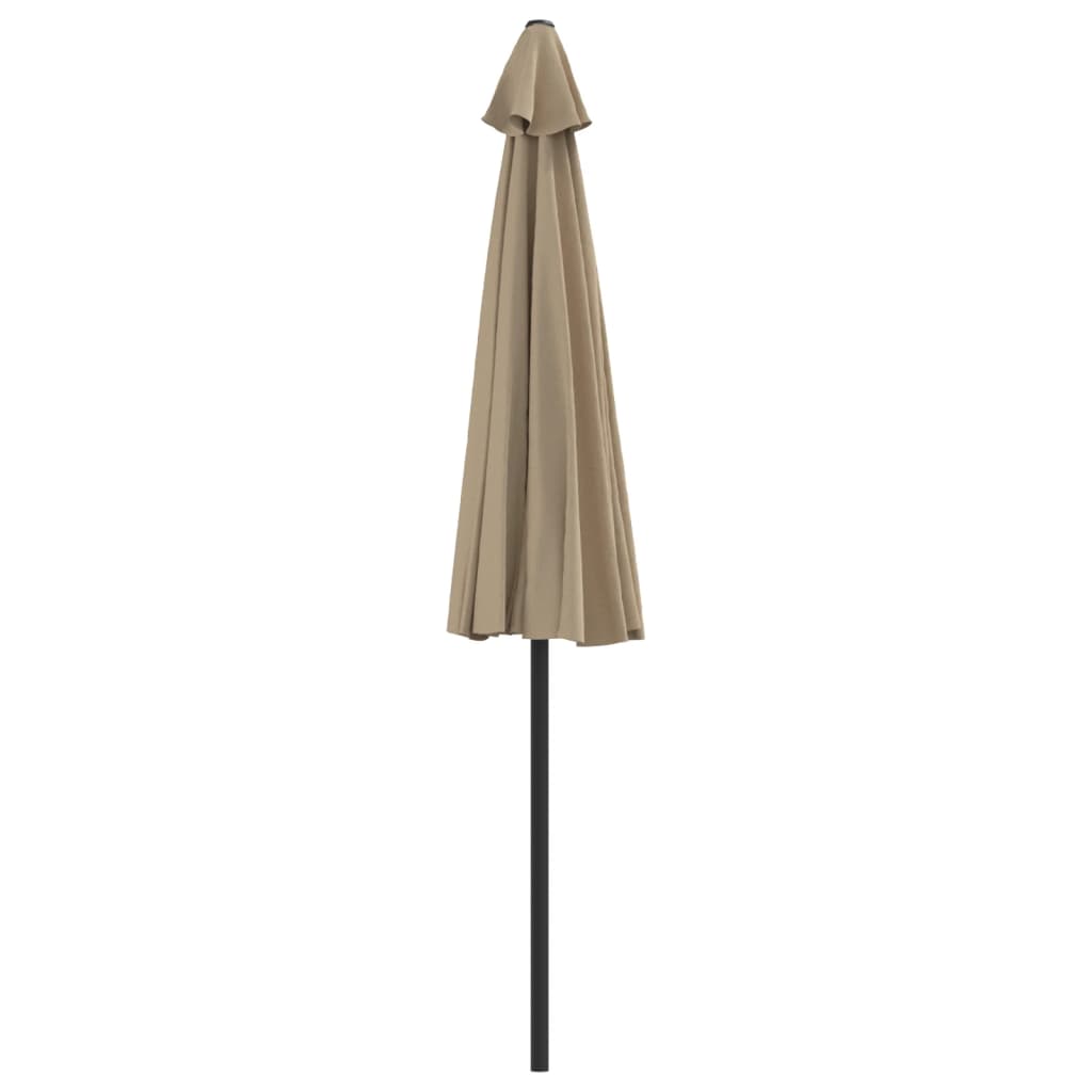 Balkonparasol Half Met Aluminium Paal 270X144 Cm Taupe donkertaupe