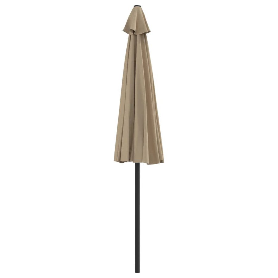 Balkonparasol Half Met Aluminium Paal 270X144 Cm Taupe donkertaupe