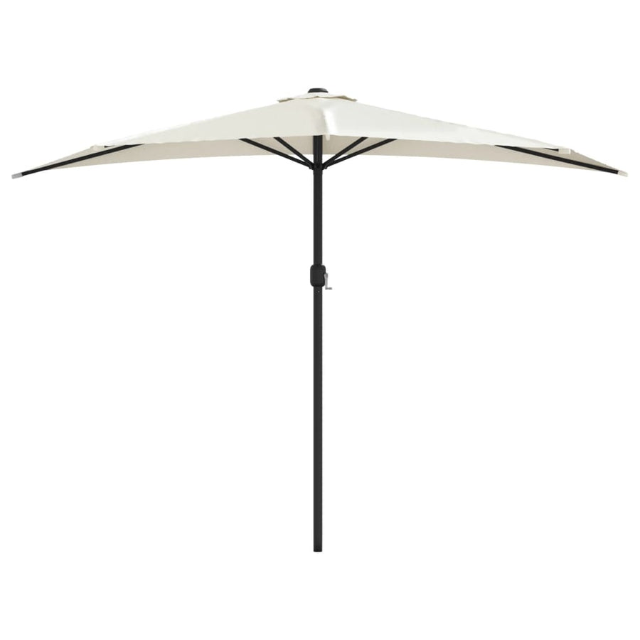Balkonparasol Half Met Aluminium Paal 300X155 Cm Zandkleurig Donker zand