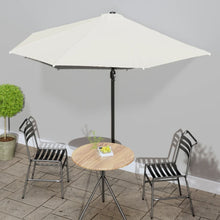 Balkonparasol Half Met Aluminium Paal 300X155 Cm Zandkleurig Donker zand