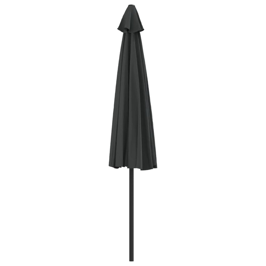 Balkonparasol Half Met Aluminium Paal 300X155 Cm Antraciet Donkerantraciet