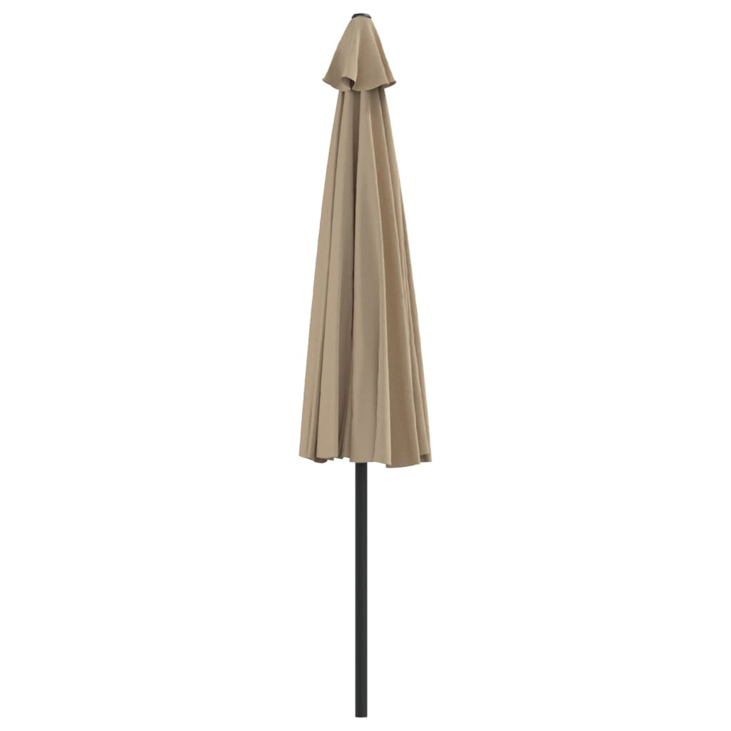 Balkonparasol Half Met Aluminium Paal 300X155 Cm Taupe