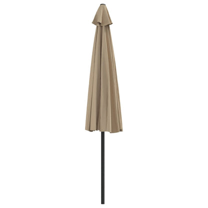 Balkonparasol Half Met Aluminium Paal 300X155 Cm Taupe