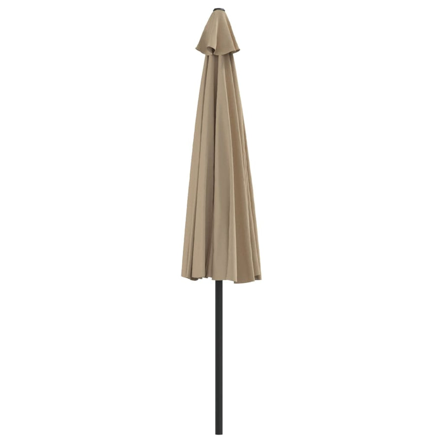 Balkonparasol Half Met Aluminium Paal 300X155 Cm Taupe