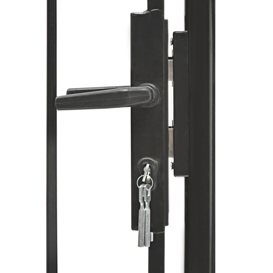 Poort 1X1,5 M Staal 1.5 m Zwart