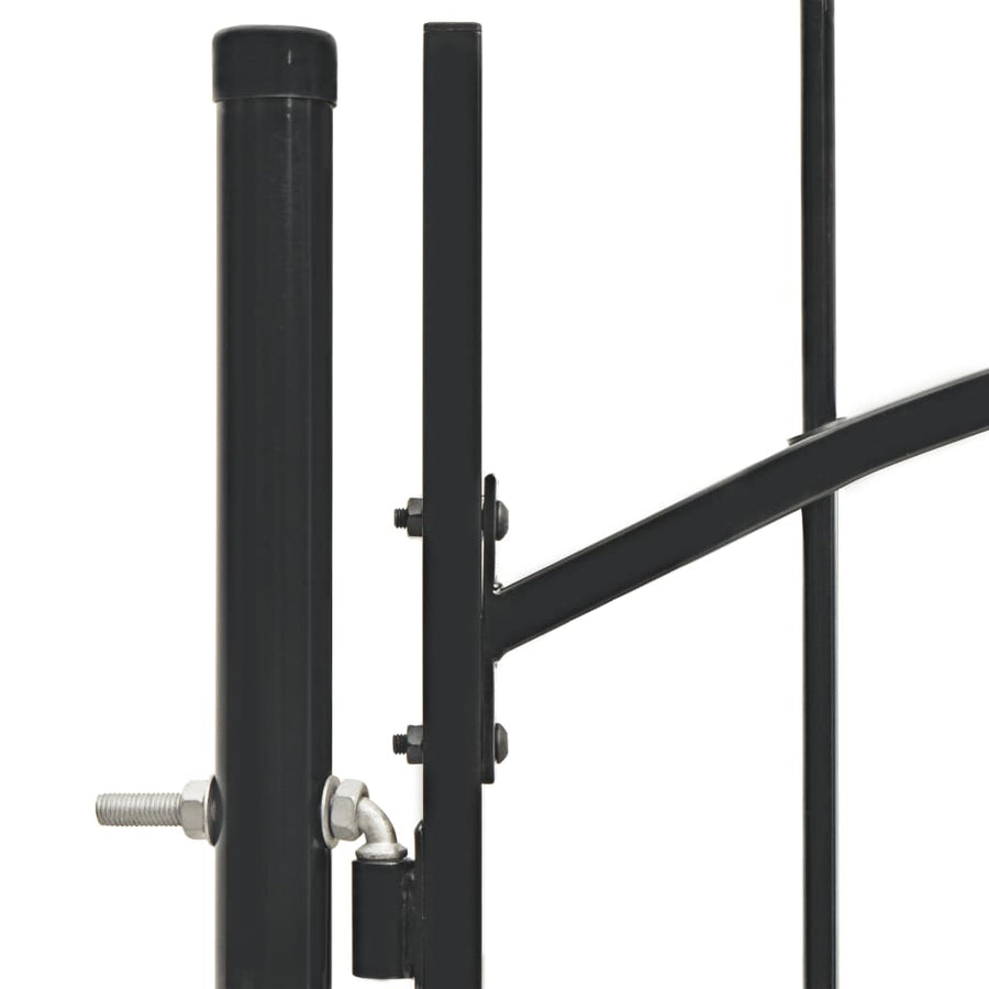 Poort 1x1,75 m staal zwart 1.75 m Zwart