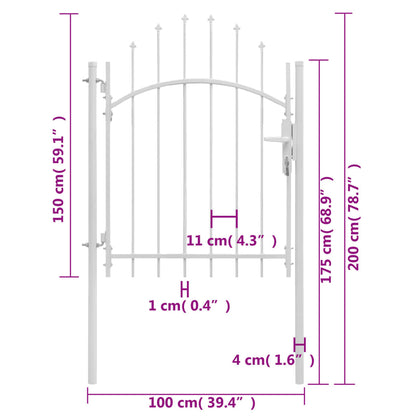 Tuinpoort Woerden staal 1x1,5m wit