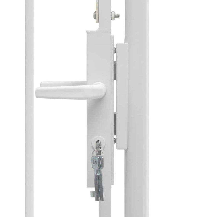 Poort 1X2,45 M Staal Wit