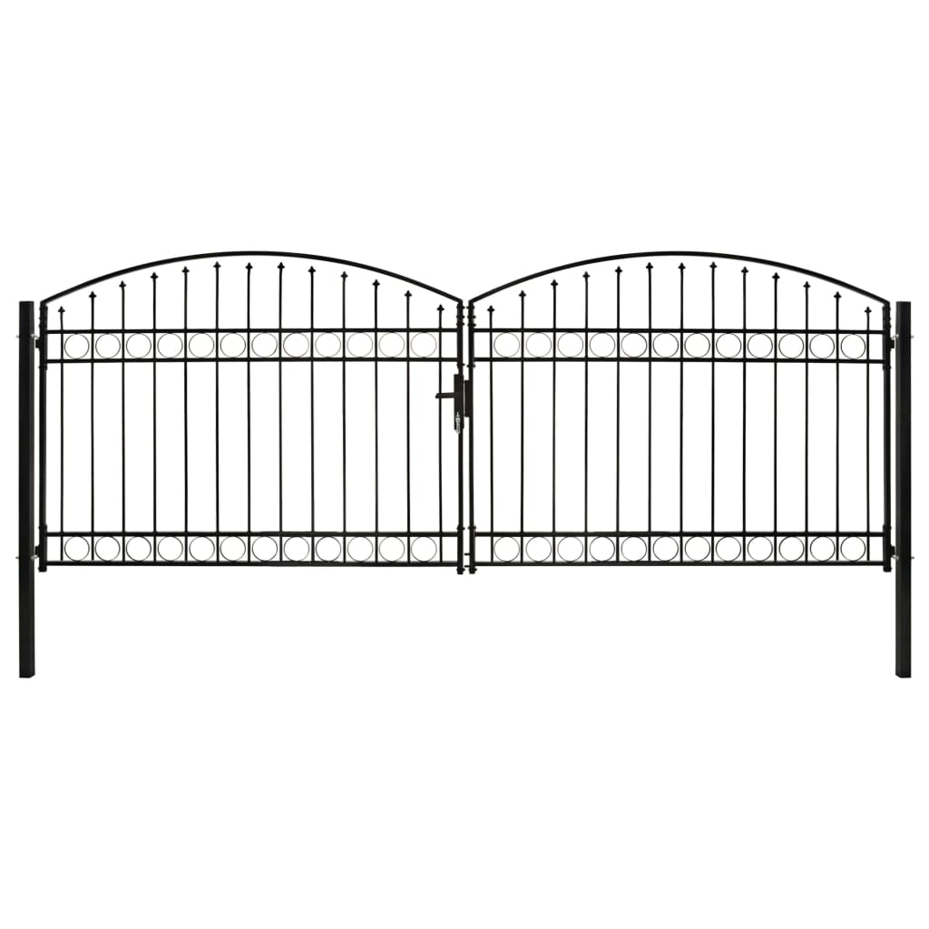 Hekpoort ASSEN dubbele deur met gebogen bovenzijde staal 400x150 cm