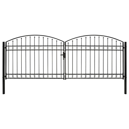 Hekpoort ASSEN dubbele deur met gebogen bovenzijde staal 400x150 cm