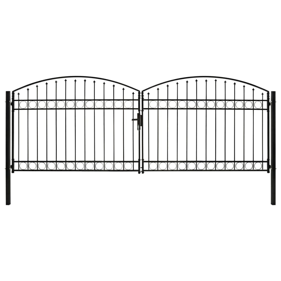 Hekpoort ASSEN dubbele deur met gebogen bovenzijde staal 400x150 cm