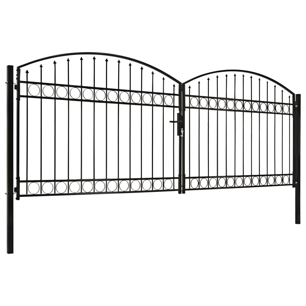 Hekpoort ASSEN dubbele deur met gebogen bovenzijde staal 400x150 cm