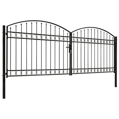 Hekpoort ASSEN dubbele deur met gebogen bovenzijde staal 400x150 cm