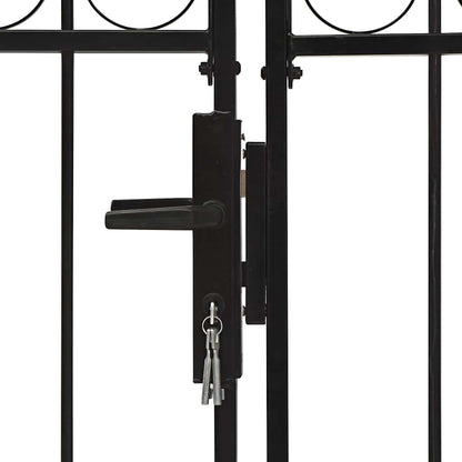 Hekpoort ASSEN dubbele deur met gebogen bovenzijde staal 400x150 cm