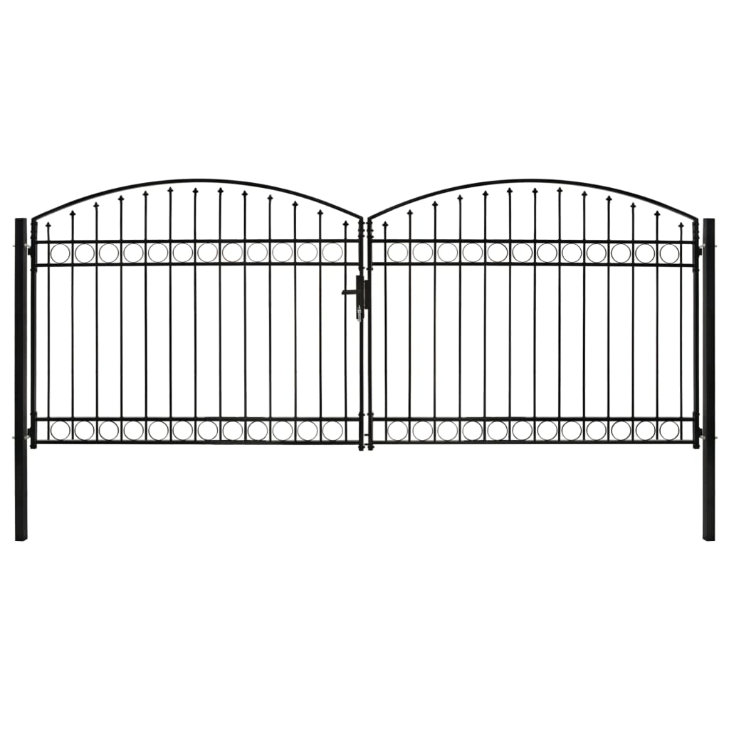 Hekpoort ASSEN dubbele deur met gebogen bovenzijde staal 400x175 cm