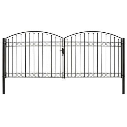 Hekpoort ASSEN dubbele deur met gebogen bovenzijde staal 400x175 cm