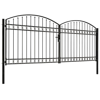 Hekpoort ASSEN dubbele deur met gebogen bovenzijde staal 400x175 cm