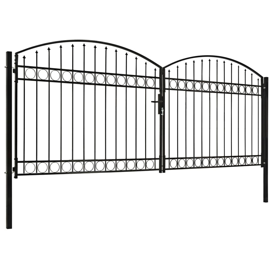 Hekpoort ASSEN dubbele deur met gebogen bovenzijde staal 400x175 cm