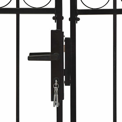 Hekpoort ASSEN dubbele deur met gebogen bovenzijde staal 400x175 cm