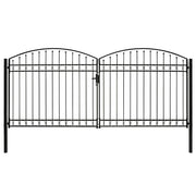 Hekpoort dubbele deur staal 400x200 cm zwart