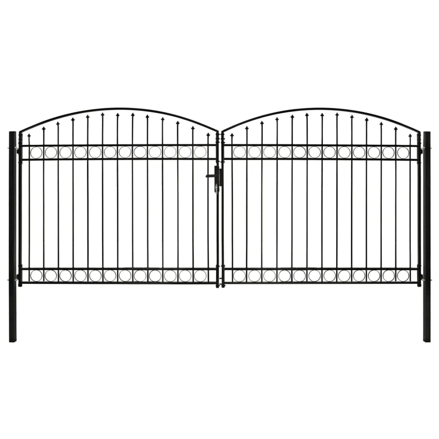 Hekpoort ASSEN dubbele deur met gebogen bovenzijde staal 400x200 cm