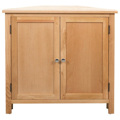 Hoekkast 80X33,5X78 Cm Massief Eikenhout Bruin