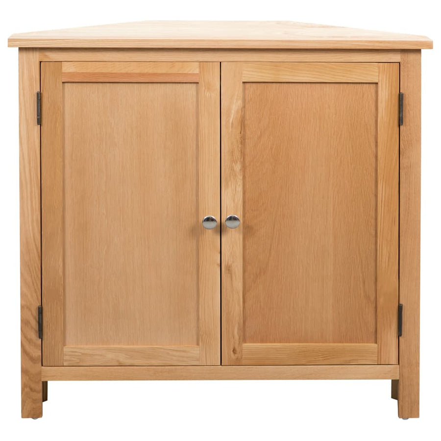 Hoekkast 80X33,5X78 Cm Massief Eikenhout Bruin