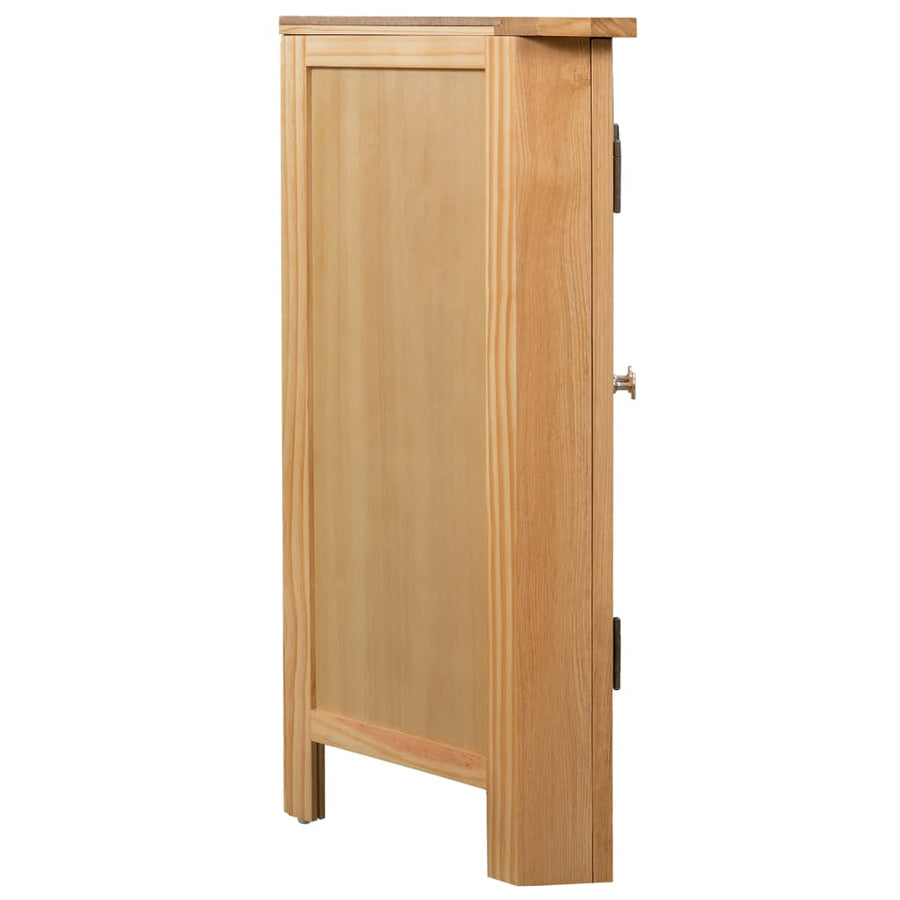 Hoekkast 80X33,5X78 Cm Massief Eikenhout Bruin