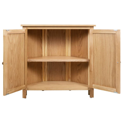 Hoekkast 80X33,5X78 Cm Massief Eikenhout Bruin