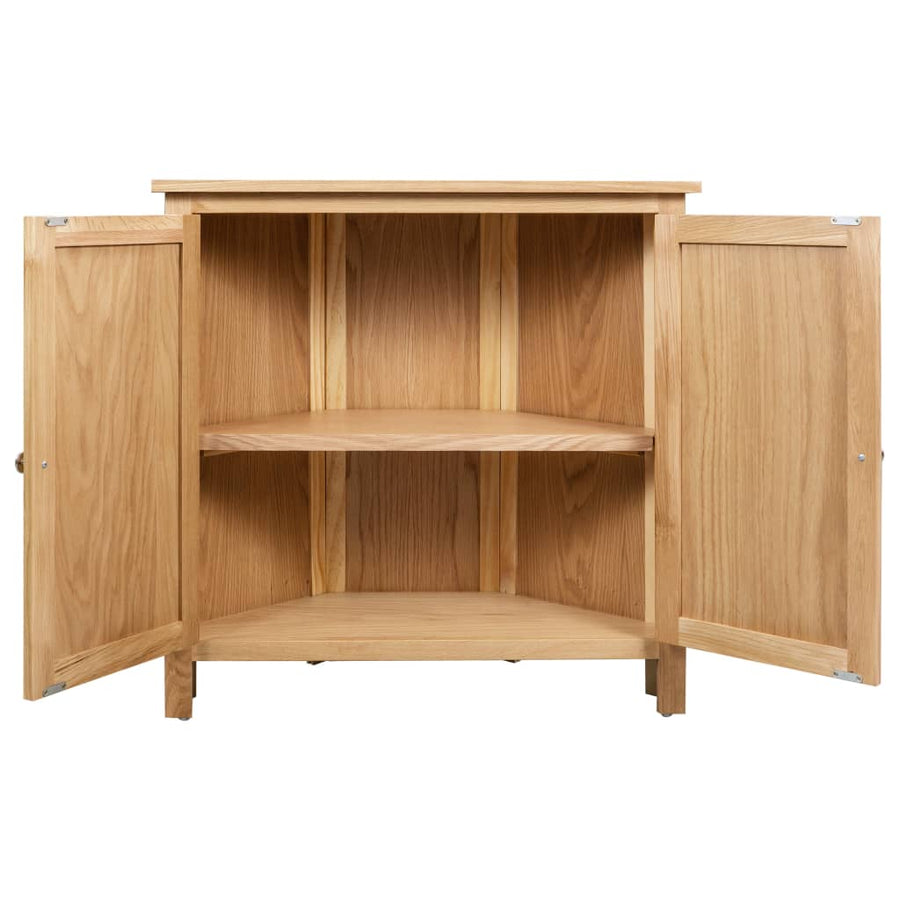 Hoekkast 80X33,5X78 Cm Massief Eikenhout Bruin