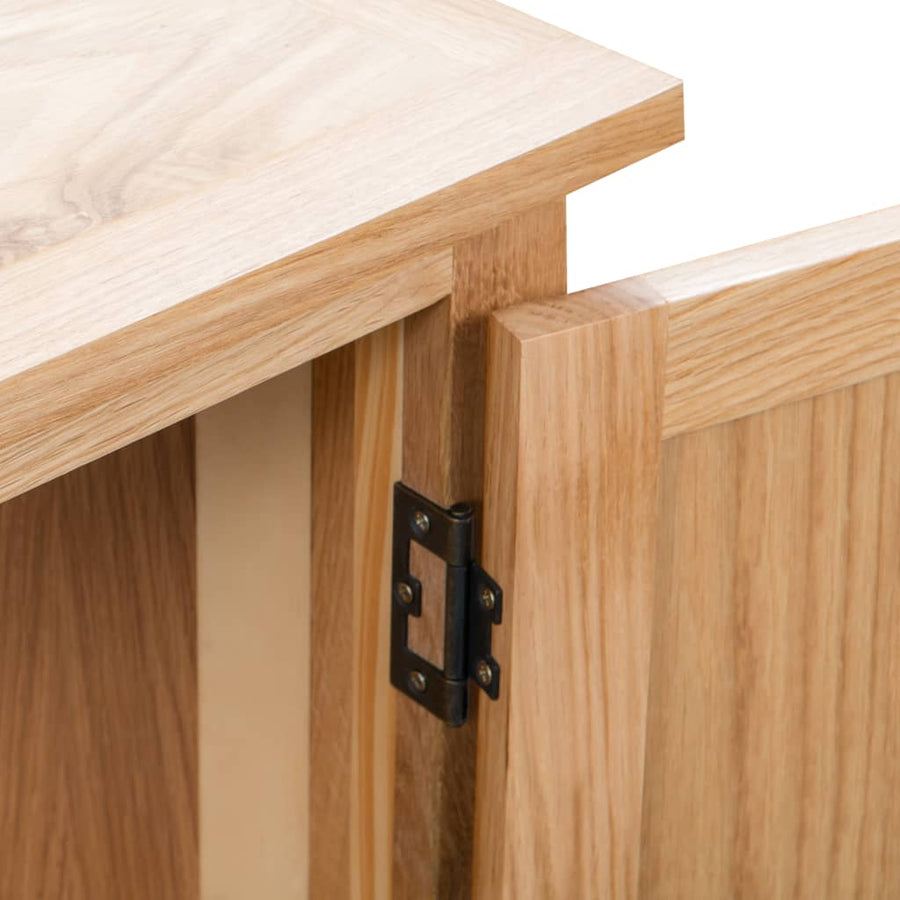 Hoekkast 80X33,5X78 Cm Massief Eikenhout Bruin