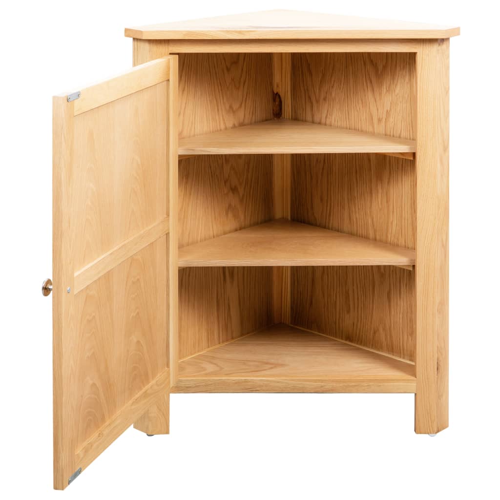 Hoekkast 59X45X80 Cm Massief Eikenhout Bruin