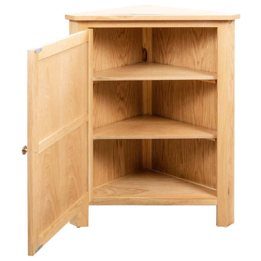 Hoekkast 59X45X80 Cm Massief Eikenhout Bruin