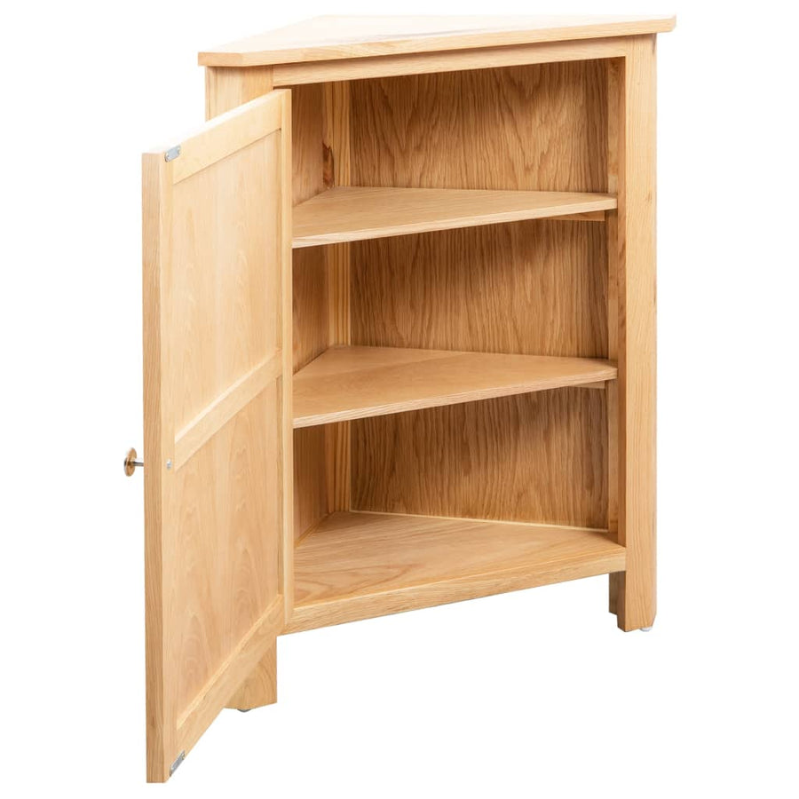 Hoekkast 59X45X80 Cm Massief Eikenhout Bruin