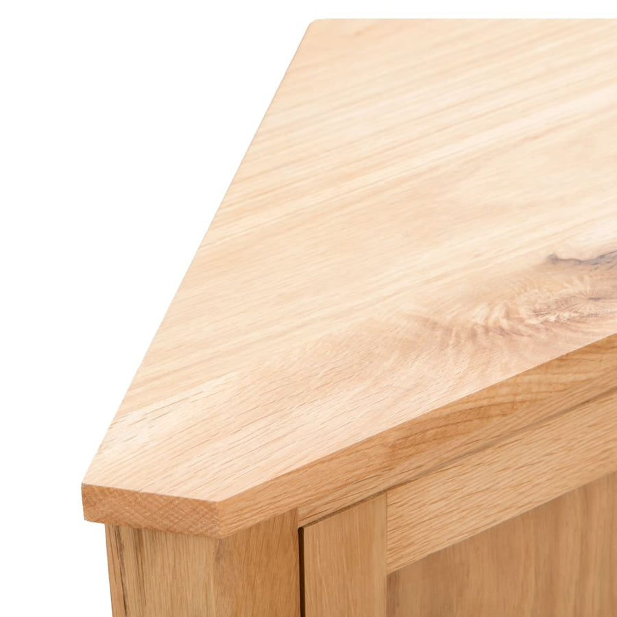 Hoekkast 59X45X80 Cm Massief Eikenhout Bruin