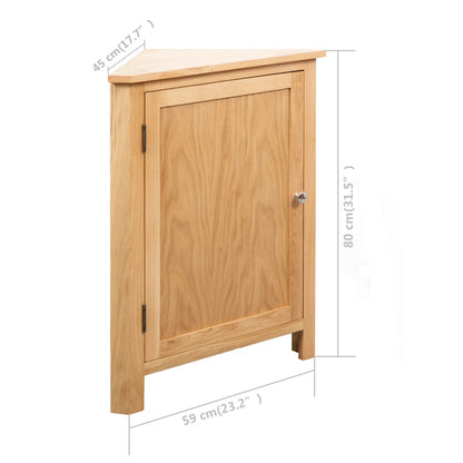 Hoekkast 59X45X80 Cm Massief Eikenhout Bruin