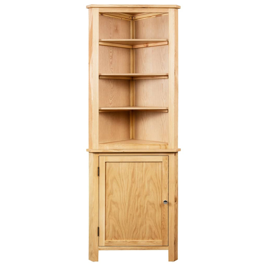 Hoekkast 59X36X80 Cm Massief Eikenhout Bruin