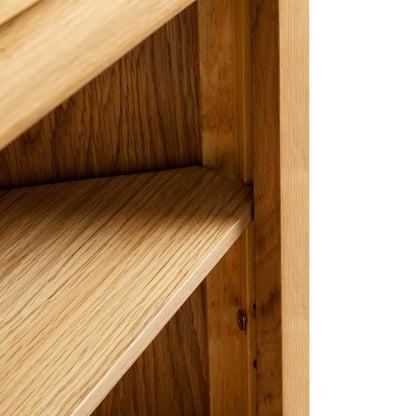Hoekkast 59X36X80 Cm Massief Eikenhout Bruin